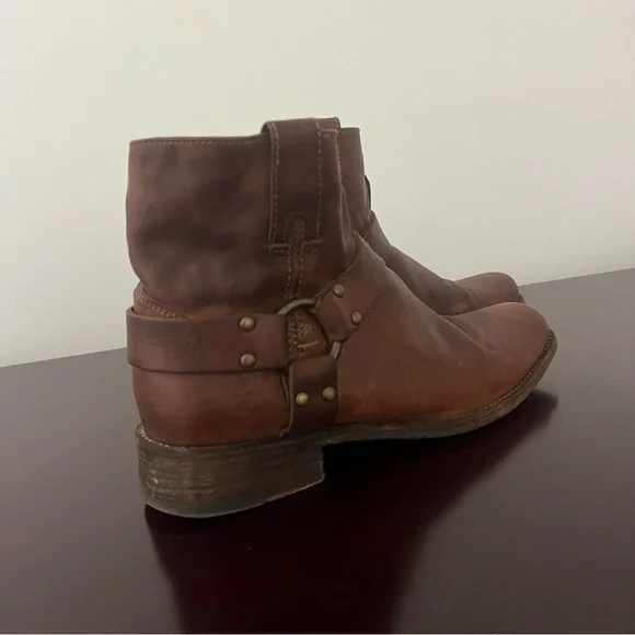 Vintage Frye - Smith Harness Motorcycle Leather Boot - Brown 11 B